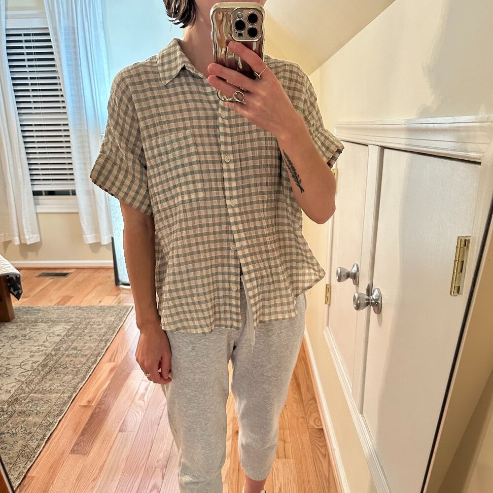 Madewell Gingham Blouse XS